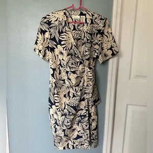 Vintage silk wrap dress